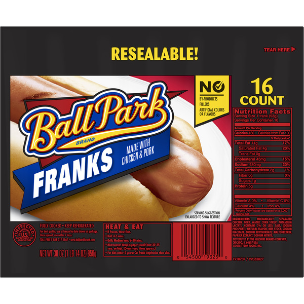 Save on Ball Park Franks 16 ct Order Online Delivery Giant