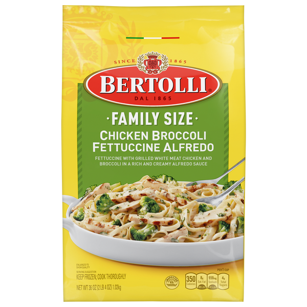 Save on Bertolli Chicken Broccoli Fettuccine Alfredo Family Size Order