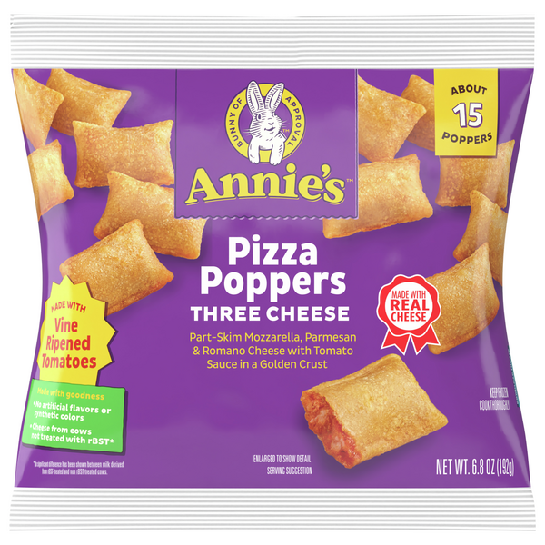 Annie's Homegrown Three Cheese Pizza Poppers - aprx 15 ct Frozen