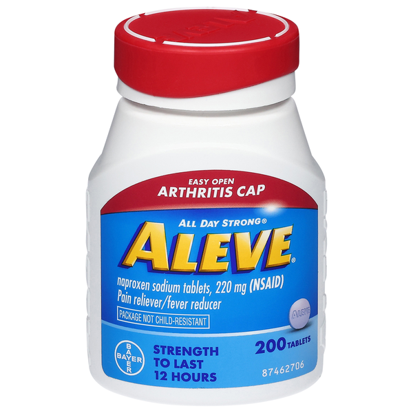Aleve All Day Strong Pain Relief Fever Reducer Naproxen Sodium Tablets