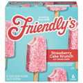 Friendly's Strawberry Cake Krunch Ice Cream Bars - 6 ct
