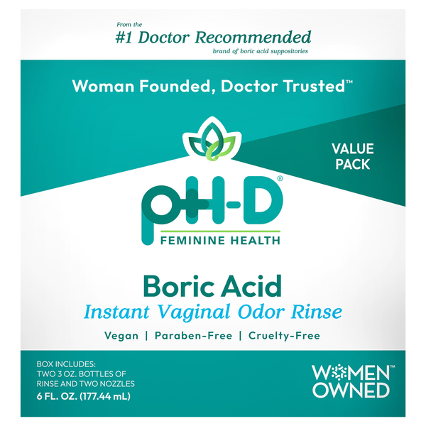pH-D Feminine Health Boric Acid Instant Vaginal Odor Rinse - 2 ct