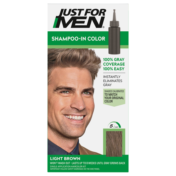 Just For Men Shampoo-In Hair Color Light Brown H-25