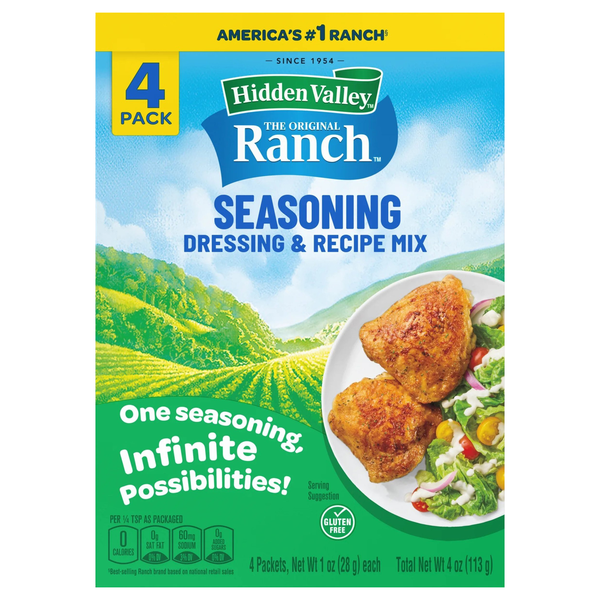 Hidden Valley Original Ranch Dressing Seasoning & Recipe Mix Packets - 4ct