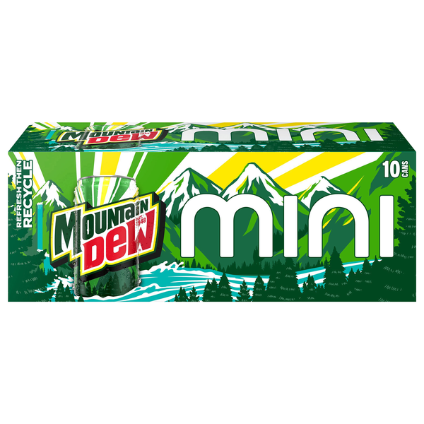 Mtn Dew Original Soda Mini - 10 pk