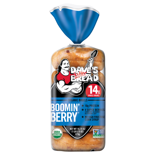 Dave's Killer Bread Organic Boomin' Berry Whole Grain Bagels - 5 ct