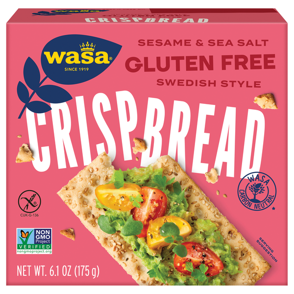 Wasa Gluten Free Sesame & Sea Salt Swedish Style Crispbread Crackers