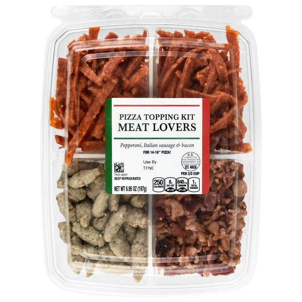 Hannaford Meat Lovers Pizza Topping Kit