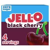 Jell-O Zero Sugar Black Cherry Gelatin Dessert Mix