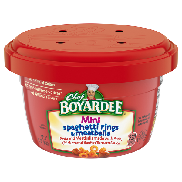 Chef Boyardee Mini Spaghetti Rings & Meatballs Microwavable Bowl