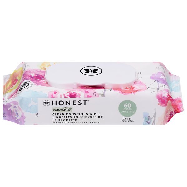 Honest Rose Blossom Sensitive Fragrance Free Baby Wipes