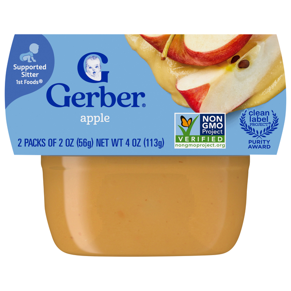 Gerber Natural 1st Baby Food Apples - 2 ct