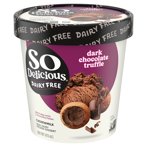 So Delicious Dairy Free Dark Chocolate Truffle Cashewmilk Frozen Dessert