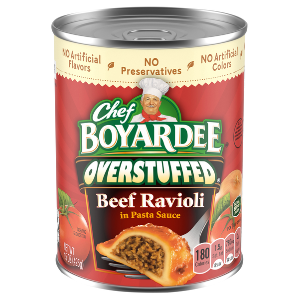 Chef Boyardee Overstuffed Beef Ravioli