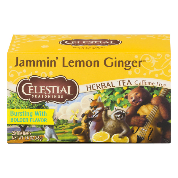 Save on Celestial Seasonings Jammin' Lemon Ginger Herbal Tea Bags