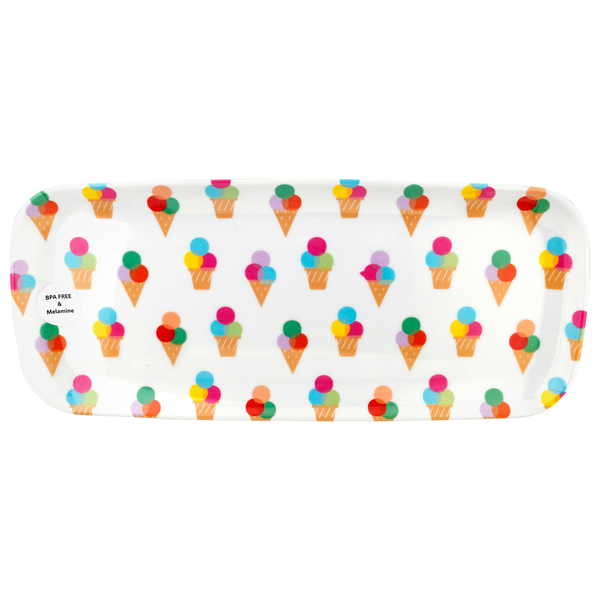 Smart Living Summer Rectangular Platter Ice Cream