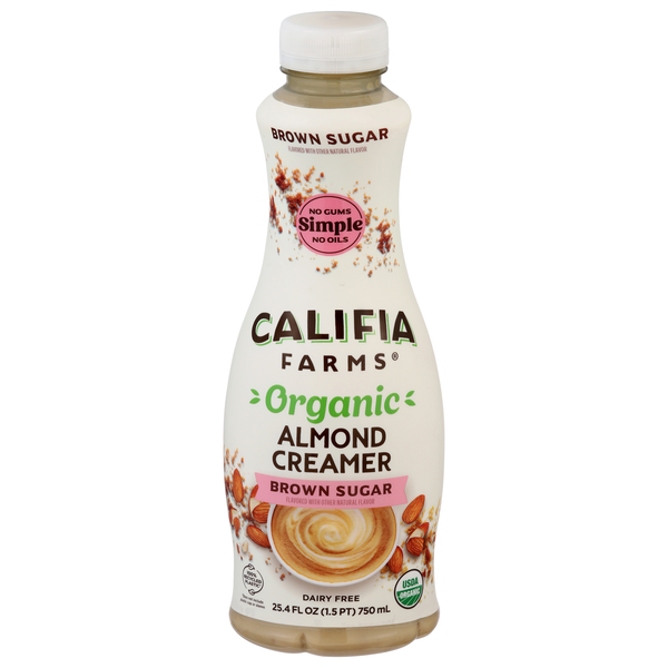 Califia Farms Organic Brown Sugar Flavored Almond Coffee Creamer