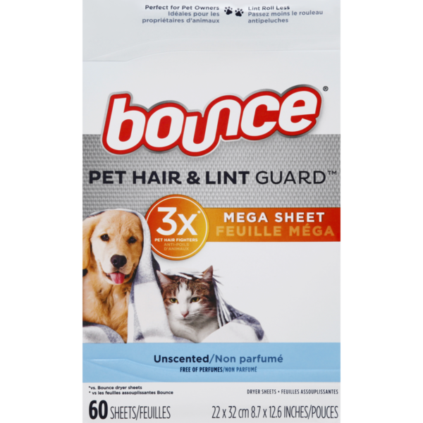 Save on Bounce Pet Hair & Lint Guard Dryer Sheets Unscented Order Online Delivery Giant Save on Bounce Pet Hair & Lint Guard Dryer Sheets Unscented Order Online Delivery Giant