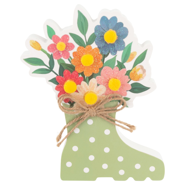 Smart Living Spring Wood Decor Boot