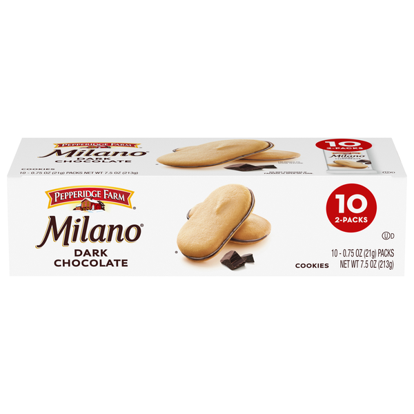 Pepperidge Farm Milano Dark Chocolate Cookie Packs - 10 ct