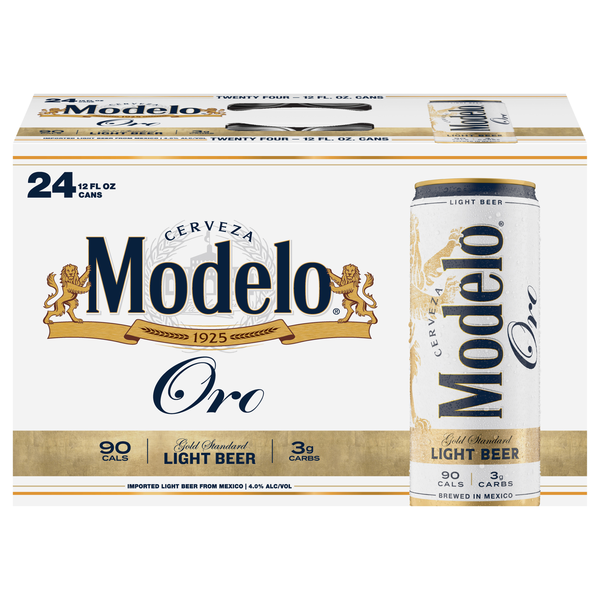 Modelo Oro Mexican Light Beer - 24 pk