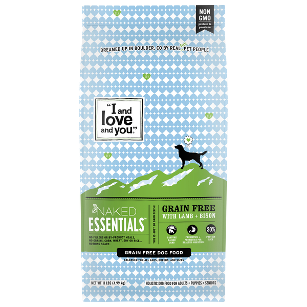 I and Love and You Naked Essentials Grain Free Lamb + Bison Dry Dog Food