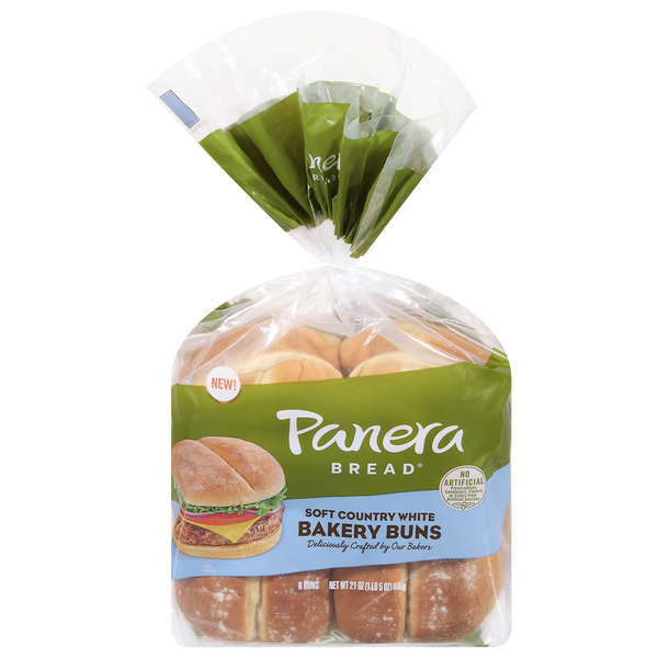 Panera Bread Soft Country White Bakery Buns - 8 ct