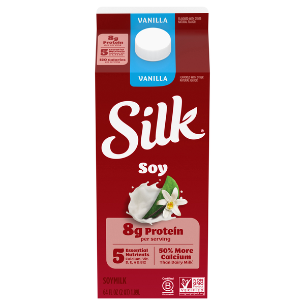 Silk Vanilla Soymilk Refrigerated