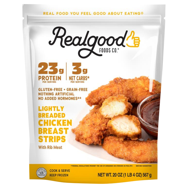 Realgood Lightly Breaded Chicken Strips Frozen