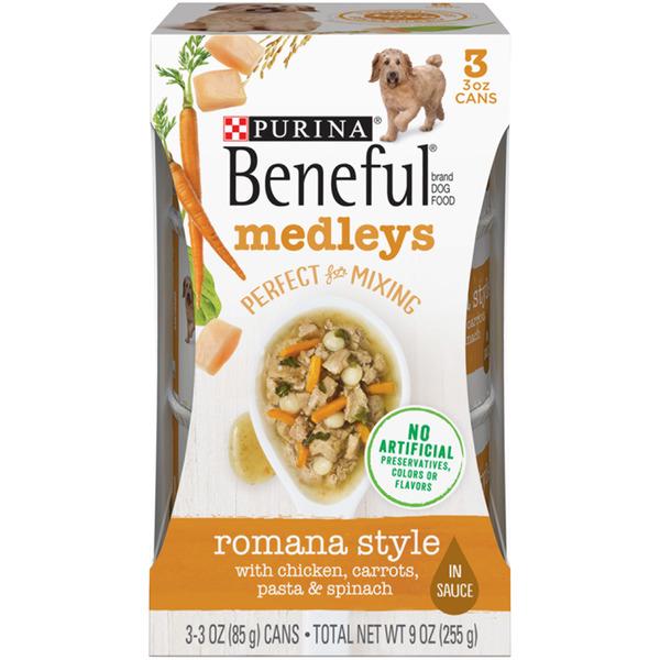 Save on Purina Beneful Medleys Wet Dog Food Romana Style 3 ct Order Online Delivery MARTIN'S
