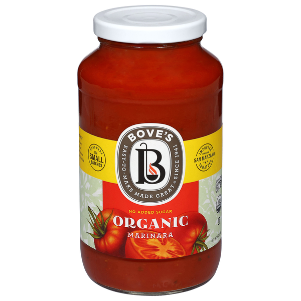 Bove's Organic No Added Sugar Marinara Pasta Sauce