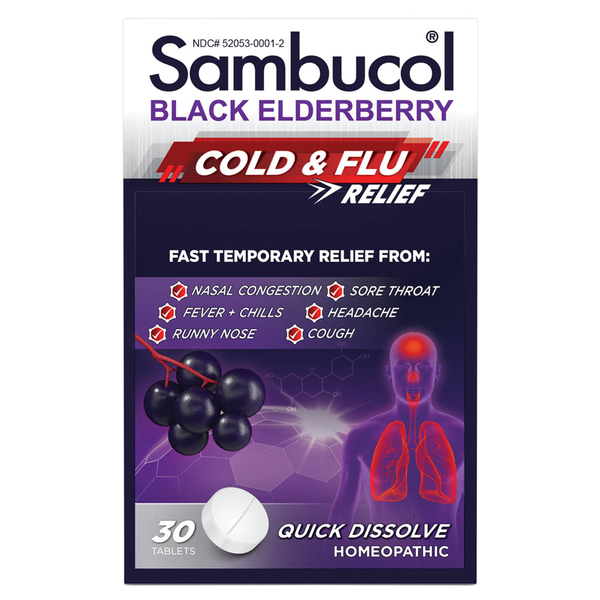 Sambucol Cold & Flu Relief Black Elderberry Quick Dissolve Tablets