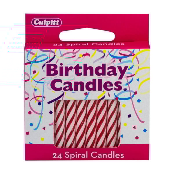 Culpitt Red Spiral Birthday Candles