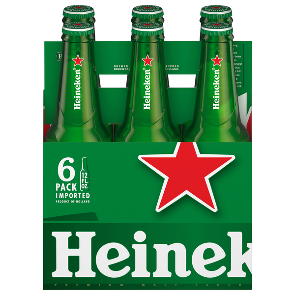 Heineken Premium Malt Lager Beer Original - 6 pk