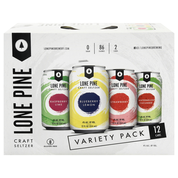 Lone Pine Craft Seltzer Variety Pack - 12 pk