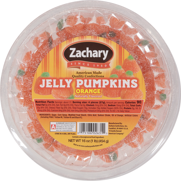 Zachary Orange Jelly Pumpkins Candy
