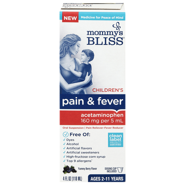 Mommy's Bliss Children's Pain & Fever Yummy Berry Oral Suspension