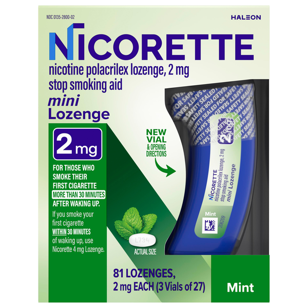 Nicorette Mini Lozenge 2mg Mint