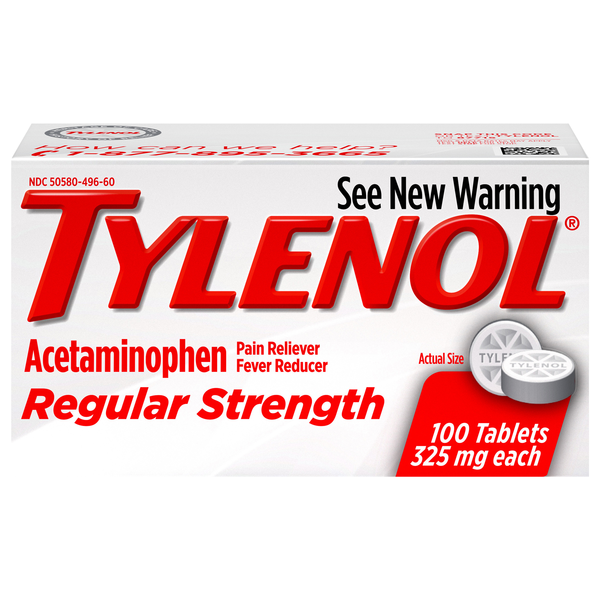 Tylenol Regular Strength Acetaminophen Pain Relief 325 mg Tablets