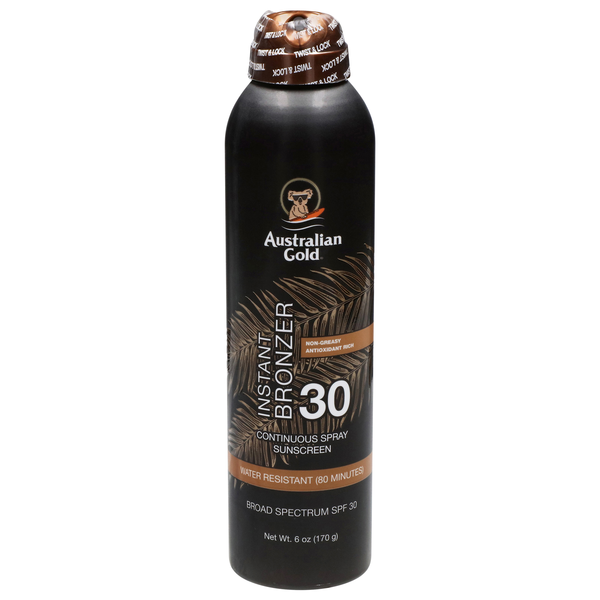Australian Gold Instant Bronzer Continuous Spray Sunscreen SPF 30