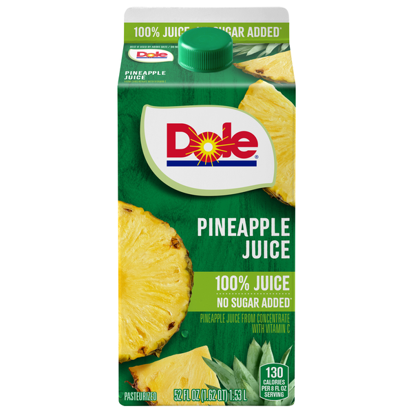 Dole No Sugar Added 100% Pineapple Juice