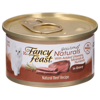Fancy Feast Gourmet Naturals in Gravy Beef Recipe Adult Wet Cat Food