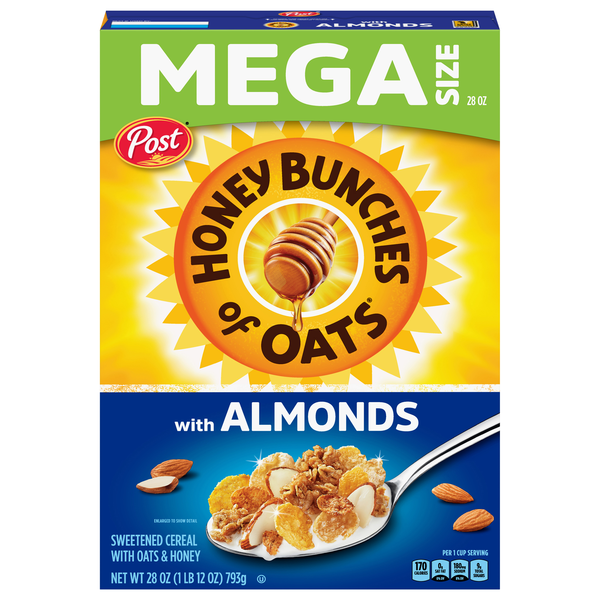 Honey Bunches of Oats with Almonds Cereal Mega Size
