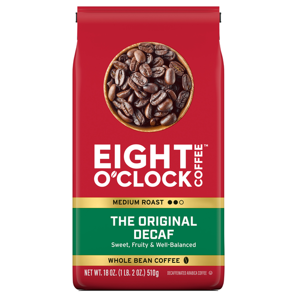Eight O'Clock The Original Decaf Medium Roast Whole Bean Coffee