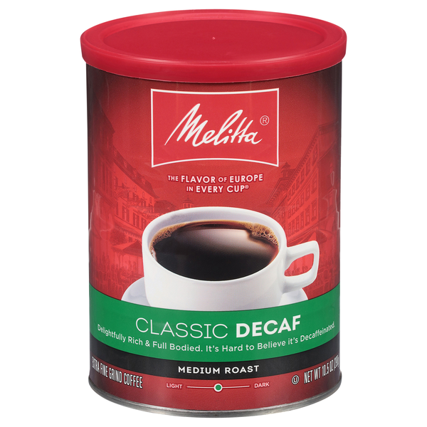 Melitta Classic Decaf Medium Roast Extra Fine Grind Coffee
