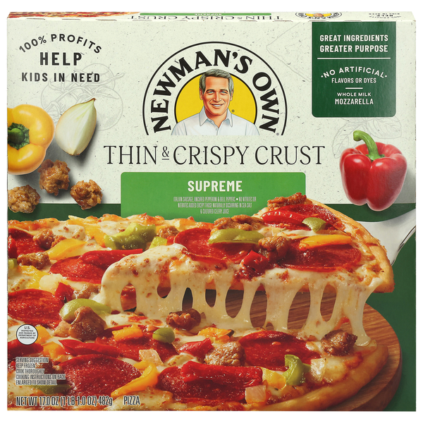 Newman's Own Thin & Crispy Crust Supreme Pizza Frozen