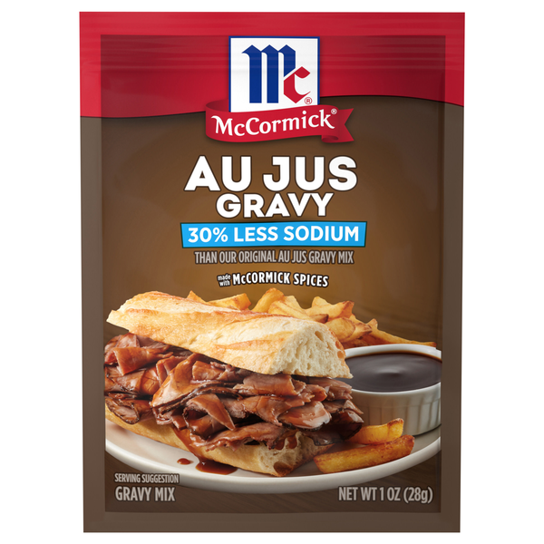McCormick 30% Less Sodium Au Jus Gravy Mix Packet