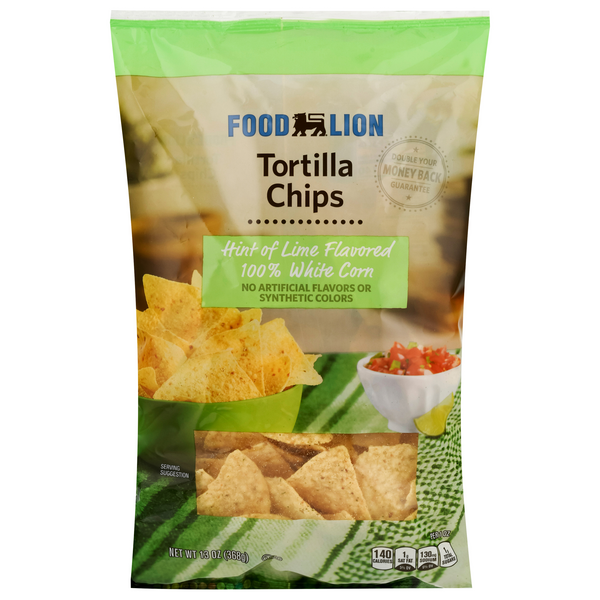 Save on Food Lion Tortilla Chips Hint of Lime Flavored Order Online Delivery Food Lion