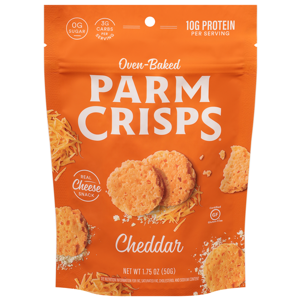 Parm Crisps Gluten Free Cheddar Oven Baked Cheese Snack