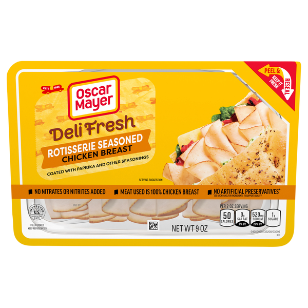Oscar Mayer Deli Fresh Rotisserie Seasoned Chicken Breast Sliced
